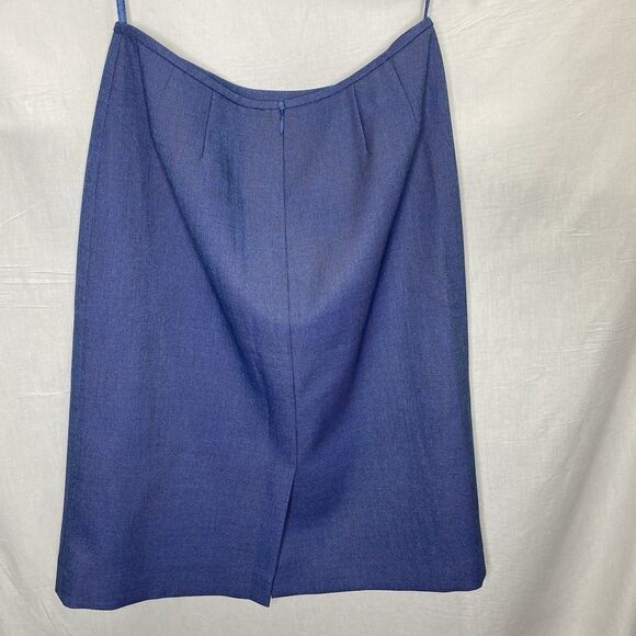 EVAN PICONE Skirt Suit Set Blazer Pencil Skirt Long Sleeve Petite 6 6P Blue - Picture 13 of 16